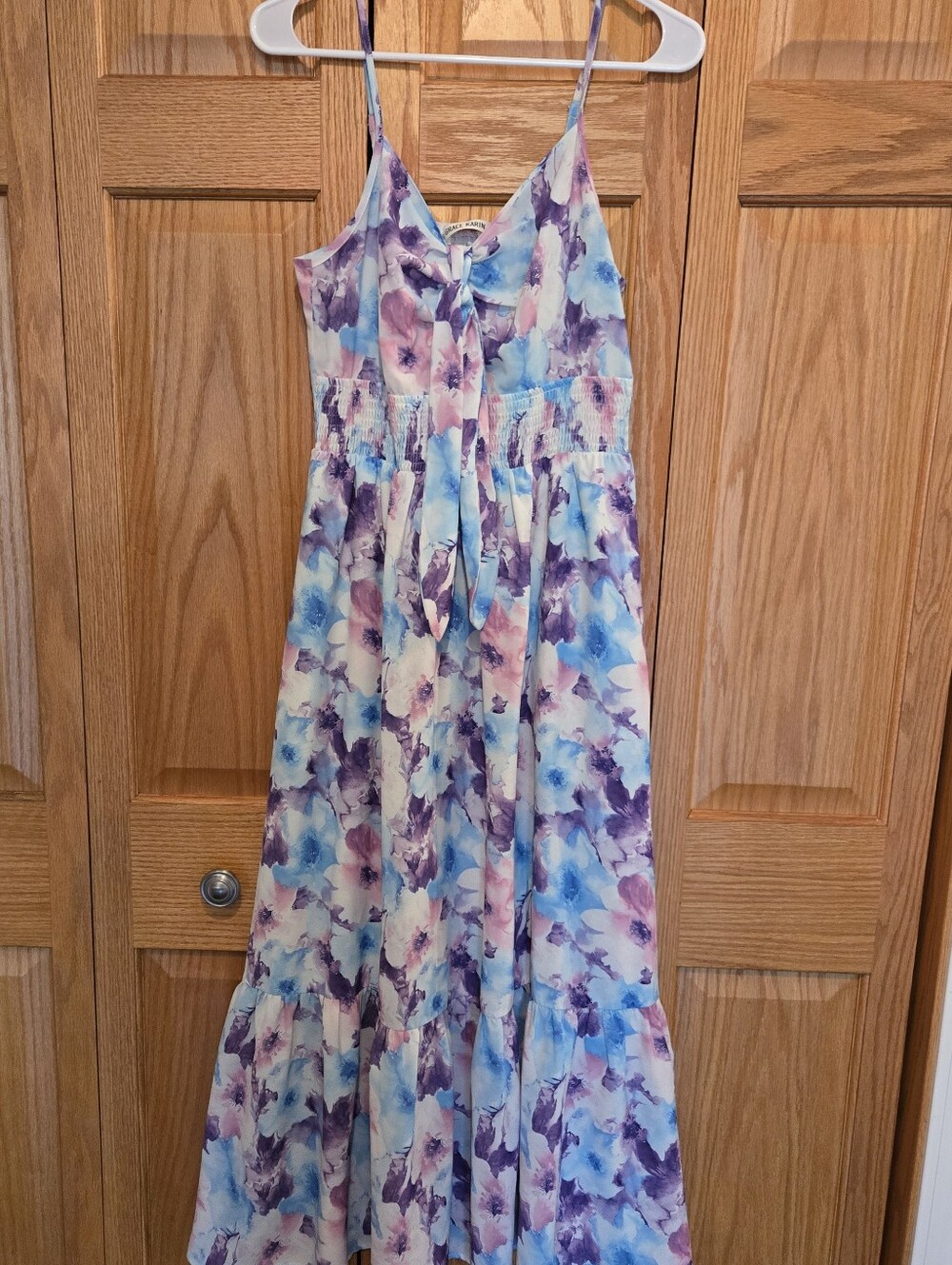 Grace Karin Pastel Floral Maxi Dress